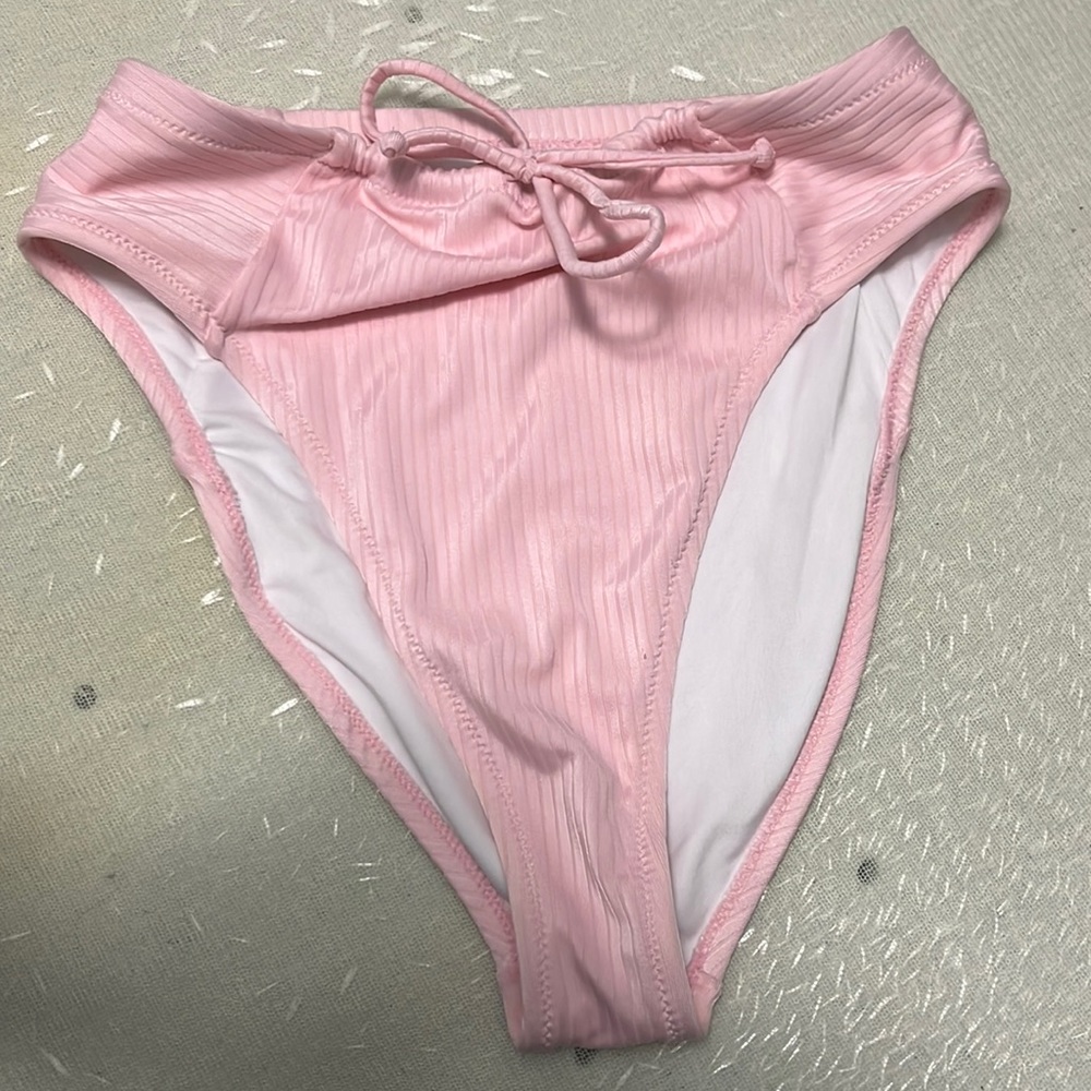 Old Navy high waisted pink swim bottoms size small